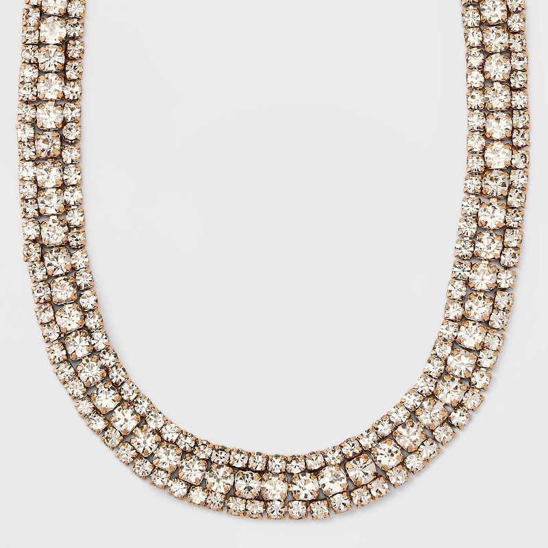SUGARFIX by BaubleBar Crystal Collar Necklace - Gold, 1 of 5