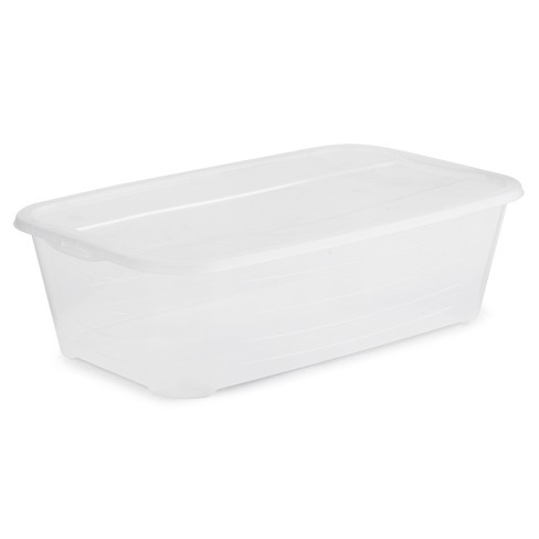 HingeLID Storage Container Box, Clear, 40-Qt.