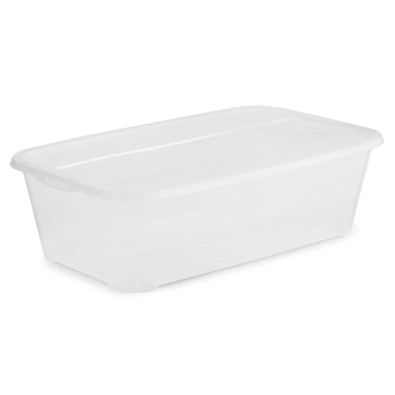 Life Story Durable 5.7-Liter Clear Shoe & Closet Storage Box Container (12 Pack), 1 of 7