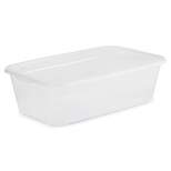 Life Story 5.7/6 Liter/Quart Clear Stacking Storage Box Clear Container, 72 Pack