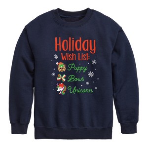JoJo Siwa Holiday Wish List Graphic Long Sleeve Fleece Sweatshirt - Navy - 5T - 1 of 3