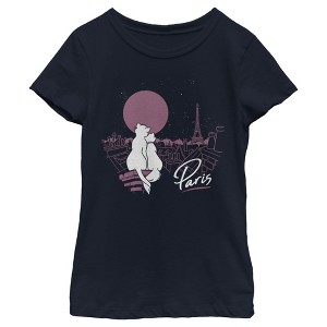 Girl's Aristocats Duchess and Thomas Love in Paris T-Shirt - 1 of 4