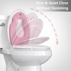 Elongated Toilet Seat, Slow Close Toilet Cover Seat for Easy Clean and Stain-Resistant, Plastic Toilet Seat with Cover, Quick-Release Hinges - 4 of 4