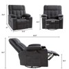 Manual Glider Rocker with Cupholder&Side Pocket for Living Room Nursery - 2 of 4