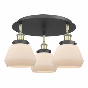 Fulton - 3 Light Flush Mount In Art Deco Style-8 Inches Tall and 18.25 Inches Wide - 1 of 1