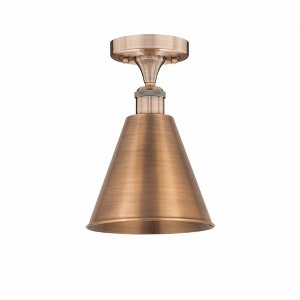Edison Cone - 1 Light Semi-Flush Mount In Industrial Style-11.75 Inches Tall and 8 Inches Wide - 1 of 1