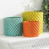 Sullivans Set of 3 Small Ceramic Planters 7.25"H  5.75"H  & 4.75"H - 3 of 4