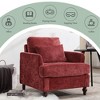 MOONMISS Mid Century Modern Arm Chairs with Studded, Solid Wood Frame,for Bedroom,Reading - 2 of 4