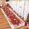Christmas White Snow Printed Runner Rug, Washable Low Pile Non-Slip Soft Carpet for Bedroom Living Room - 2 of 4
