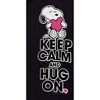 Peanuts Womens' Snoopy Woodstock Keep Calm Hug On Sleep Pajama Set Multicolored - 4 of 4