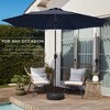 Best Choice Products 10ft Outdoor Steel Market Patio Umbrella w/ Crank, Tilt Push Button, 6 Ribs - 3 of 4