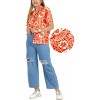 LA LEELA Button Down Shirt for Women Summer Beach Party Blouses Button Up Short Sleeve Vacation Hawaiian Shirts Coverup Tank Top Women - 4 of 4