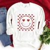 Simply Sage Market Women's Graphic Sweatshirt Smiley Face Hearts - 3 of 4