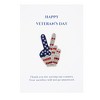 Anna-Kaci Flag Peace Sign Red White Blue Brooch Pin with Patriotic Gift Message Card & Envelope Jewelry Gifts - 2 of 4