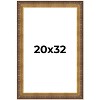 PosterPalooza | Museum Gold Picture Frame - UV Acrylic, Foam Board Backing, Hanging Hardware - 2 of 4