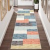 Indoor Modern Geometric Patchworked Area Rugs for Bedroom Living Room, Washable Non Slip Contemporary Carpet for Home Office - 4 of 4