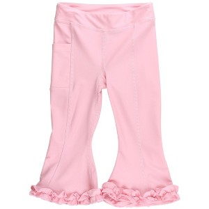 RuffleButts Toddler Girls UPF50+ Active Flared Ruffle Hem Pants - 1 of 2
