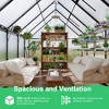 Aluminum-Framed Polycarbonate Greenhouse, Heavy Duty Polycarbonate Greenhouse with Roof Vent, Large Enhanced Aluminum Greenhouse Kit - 3 of 4