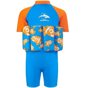 Konfidence Learn to Swim Floatsuit in Clownfish, Medium - 1 of 4