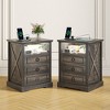 Fredees Nightstand with Charging Station, with Drawers and Open Storage, Equipped with Human Sensor, Suitable for Bedroom - 3 of 4