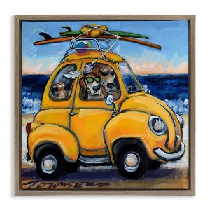 Stupell Industries Groovy Pet Beach Buggy, 25" x 25" - 1 of 4