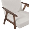 NicBex 1pc Accent Chair with Solid Rubberwood Frame Upholstered Lounge Chair Reading Chair Comfy Chair Home Furniture for Living Room, Beige - 3 of 4