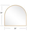 Wooakway Arch Metal Bathroom/Vanity Mirror Decorative Wall Mirror for Living Room Bathroom Bedroom Entryway Black/Gold/Silver - 3 of 4