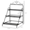 Outdoor Plant Stand, 3 Tier Metal Plant Shelf, Stair Style Flower Stand, Plant Display Storage Organizer for Indoor Outdoor Patio Balcony Yard - 3 of 4