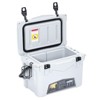 35 Quart Heavy Duty Portable Ice Cooler - Insulated Camping Cooler with Cup Holder, Fish Ruler & Bottle Openers for Beach, Boat & Picnics White - 2 of 4
