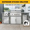 Stainless Steel Outdoor Kitchen Drawer, Flush Mount Design BBQ Drawer, BBQ Island Drawers with Handle, No Installation Required - 4 of 4