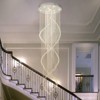 LLHZSY 10-Light Luxury Crystal Raindrop Chandelier for Entryway Spiral Staircase - W27 14/25" - 2 of 4