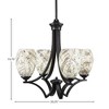 Toltec Lighting Zilo 4 - Light Chandelier in  Matte Black with 5" Natural Fusion Shade - 2 of 2