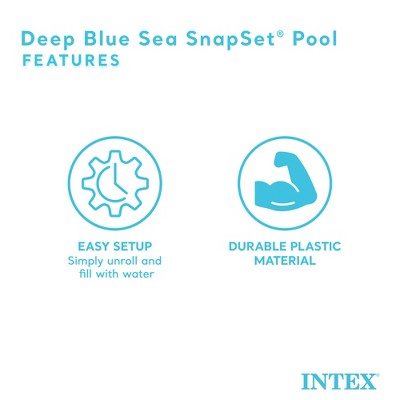 Deep Sea Blue 8' Round SnapSet Kiddie Pool