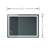 CAVINAS 32x24 Inch Bathroom Mirror, Classy Waterproof LED Vanity Mirror, Anti-Fog Makeup Mirror with Focused Backplane for Bathroom - 2 of 4