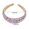 Unique Bargains Women's Bling Crushed Turquoise Rhinestone Wide Edge Hairband 4.72"x1.65" 1Pc - 4 of 4