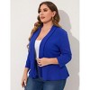 Coolmee Women Plus Size Casual Blazer Open Front Long Sleeve Work Office Cardigan Jackets - 2 of 4