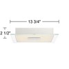 Possini Euro Design Modern Ceiling Light Flush Mount Fixture 14" Wide Chrome LED Square Crystal Sand Clear Acrylic Ring for Bedroom Kitchen Hallway - 4 of 4