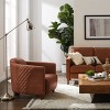 Art Leon Leather Accent Chair with Quilted Design for Timeless Comfort - 3 of 4