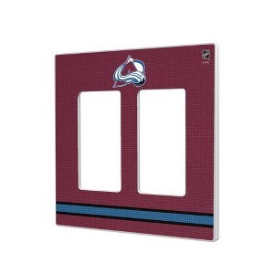 NHL Western Conference Teams Stripe Hidden-Screw Light Switch Plate for Double Rocker - 1 of 4