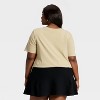 Women's Cropped Bubble T-Shirt - A New Day™ - 2 of 3