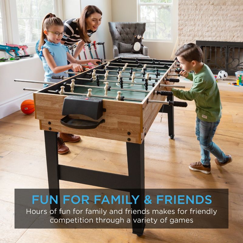 Best Choice Products 2x4ft 10-in-1 Combo Game Table Set w/ Hockey, Foosball, Pool, Shuffleboard, Ping Pong, 3 of 9