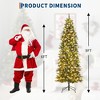 Pencil Christmas Tree With LED Lights, High-quality PVC Pine Needles, Suitable for Porch, Balcony or Outdoor Living area,for Home Party&Holiday - 4 of 4