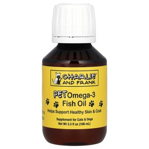 Charlie & Frank, Pet Omega-3 Fish Oil, For Cats & Dogs, Supports Healthy Skin & Coat, 3.3 fl oz (100 ml) - 1 of 3