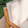 Grenada 2pc Acacia Wood Patio Chat Set - Christopher Knight Home - 3 of 4