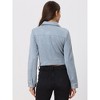 INSPIRE CHIC Women's Casual Faux Suede Notched Collar Button Up Cropped Jacket with Pockets - 4 of 4