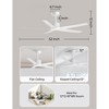 TALOYA 52 in. LED Indoor White Ceiling Fan with Light and Remote, Reversible DC Motor, 5 Blades and 3 CCT Light Kit - 2 of 4