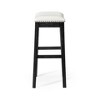 Maven Lane Adrien Rustic Backless Fabric Saddle Seat Bar Height Bar Stool - 3 of 4