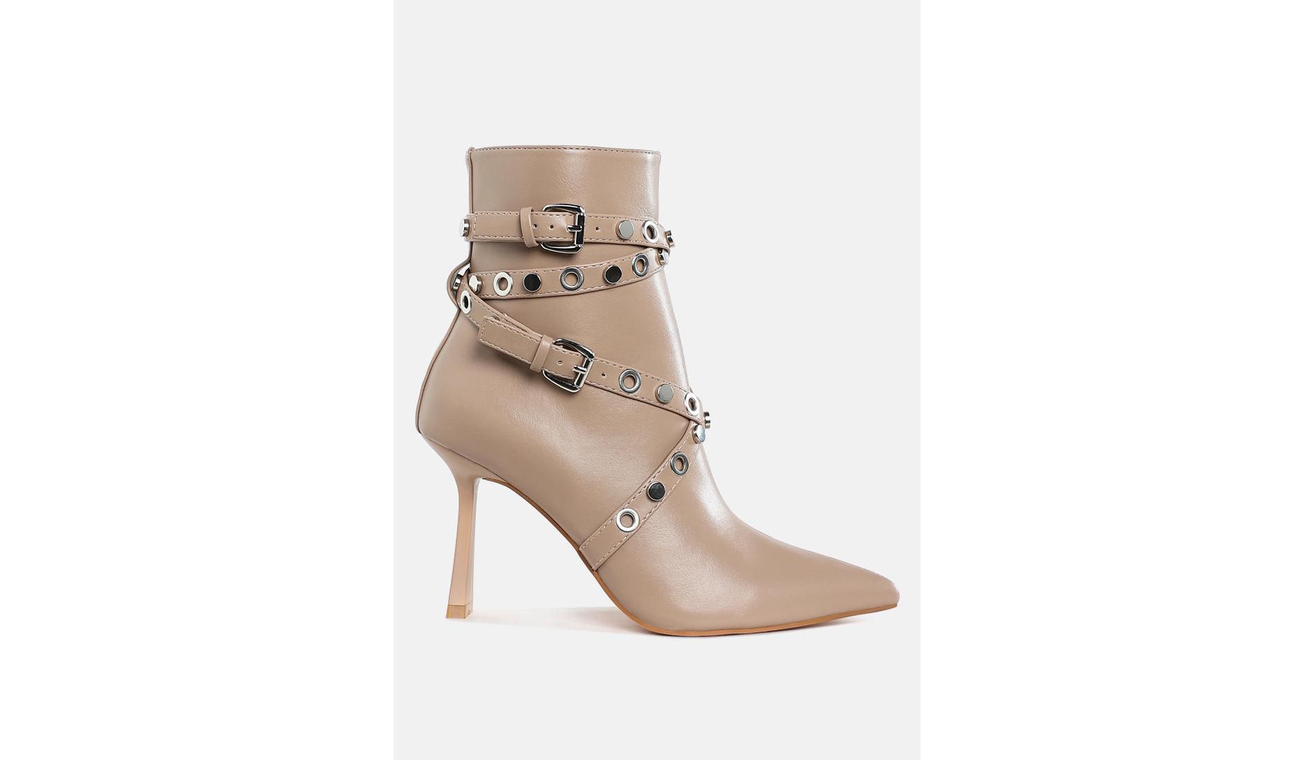 Jaunts Eyelets & Studs Harness Ankle Boots