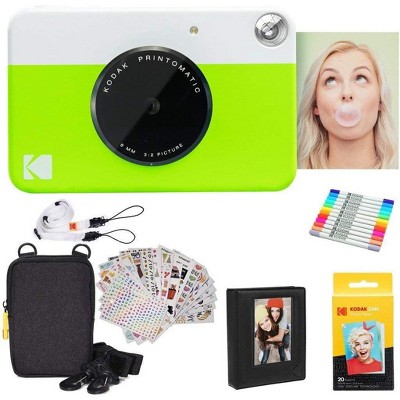  KODAK Printomatic Digital Instant Print Camera - Full Color  Prints On ZINK 2x3 Sticky-Backed Photo Paper (Green) Print Memories  Instantly : Electronics