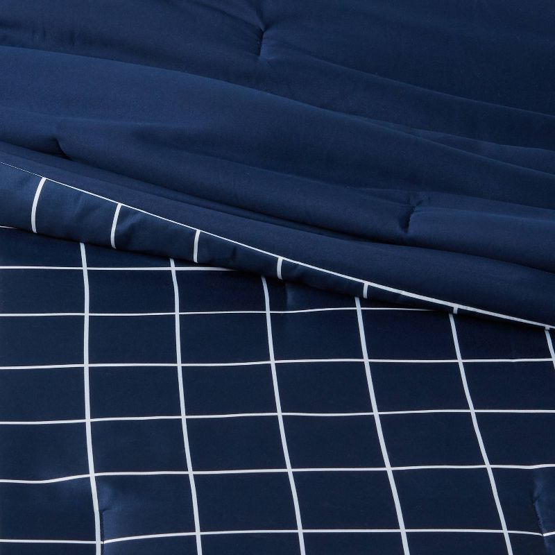 Reversible Microfiber Grid Comforter - Room Essentials™, 6 of 10